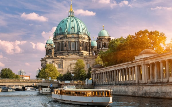 Photo of river and church in Berlin